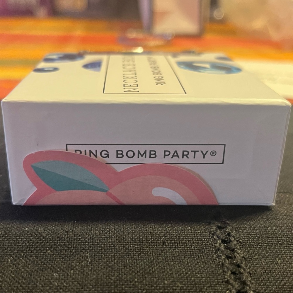 NIB RING BOMB PARTY Ombré Watermelon & White Topaz Necklace - Picture 11 of 12